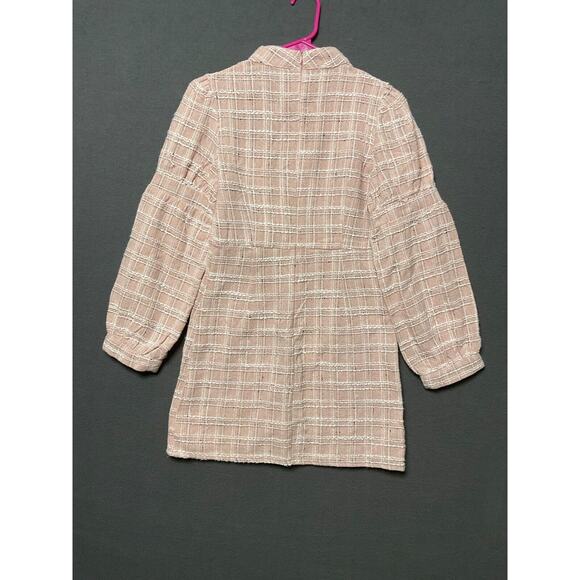 YOINS Women's Pink Plaid Dress Small 90% Polyester 10% Cotton NWT Office Wear - Picture 9 of 9